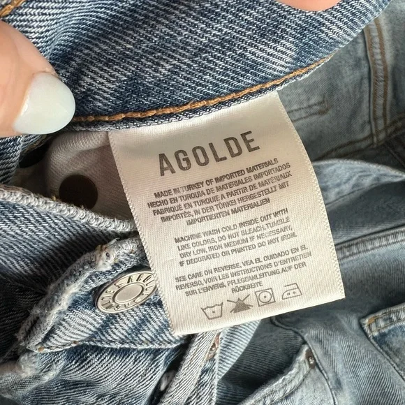AGOLDE '90s Crop Distressed Jeans - Picture 8 of 9